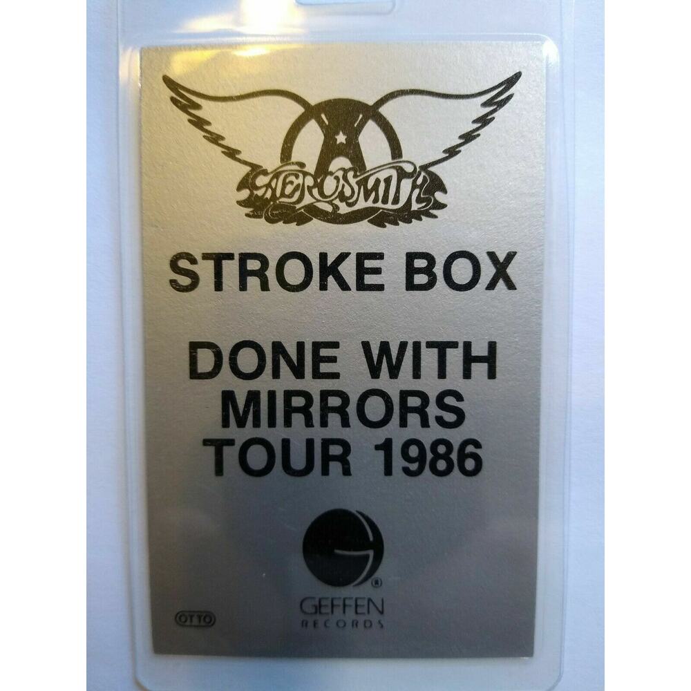 Aerosmith Done With Mirrors Backstage Concert Pass Original Hard Rock Stroke Box